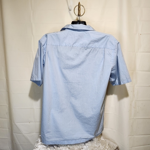 Banana Republic Retro Bowling Short Sleeve Button Up Shirt Men's Size Medium - Picture 5 of 11